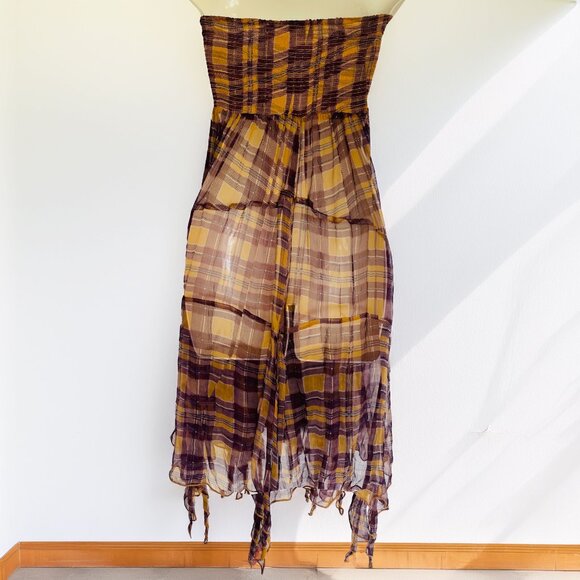 Free People Intimately Strapless Smocked Tube Boho Chic Maxi Dress/Top - Picture 6 of 15